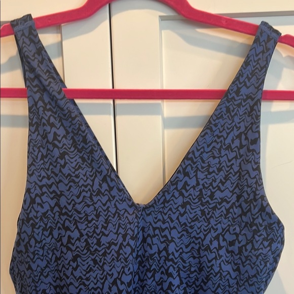 Zella (Nordstrom) Navy Patterned Workout Jumpsuit M - Picture 4 of 5